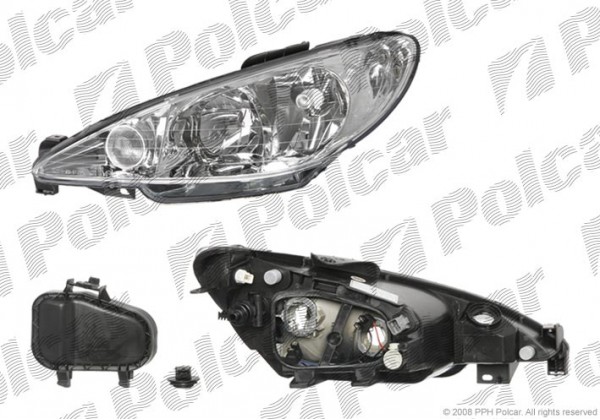Фара передня права Peugeot 206 
